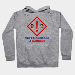 Troy and Abed warning sign Hoodie